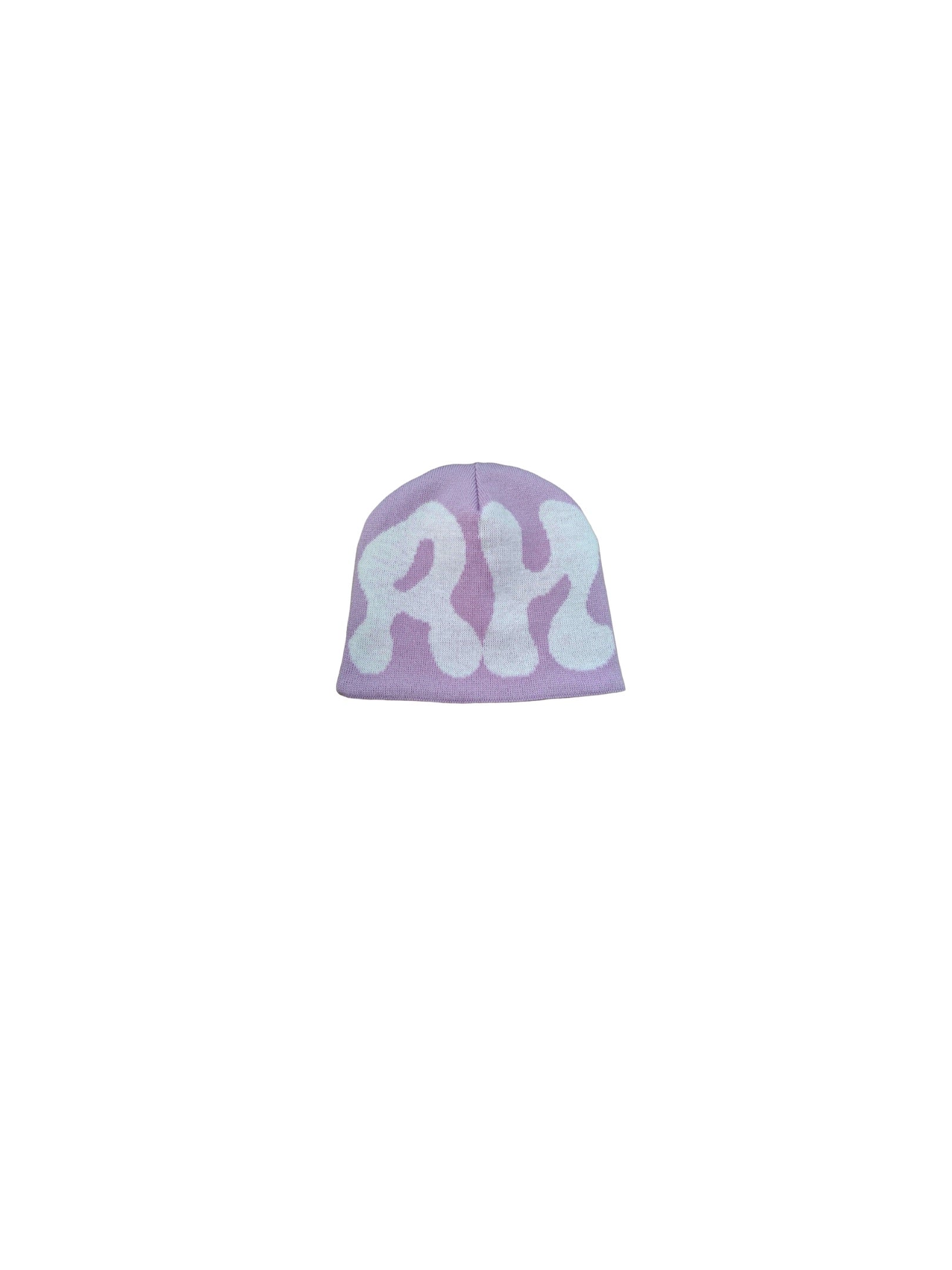 REVERSIBLE BEANIE (PURPLE/WHITE)