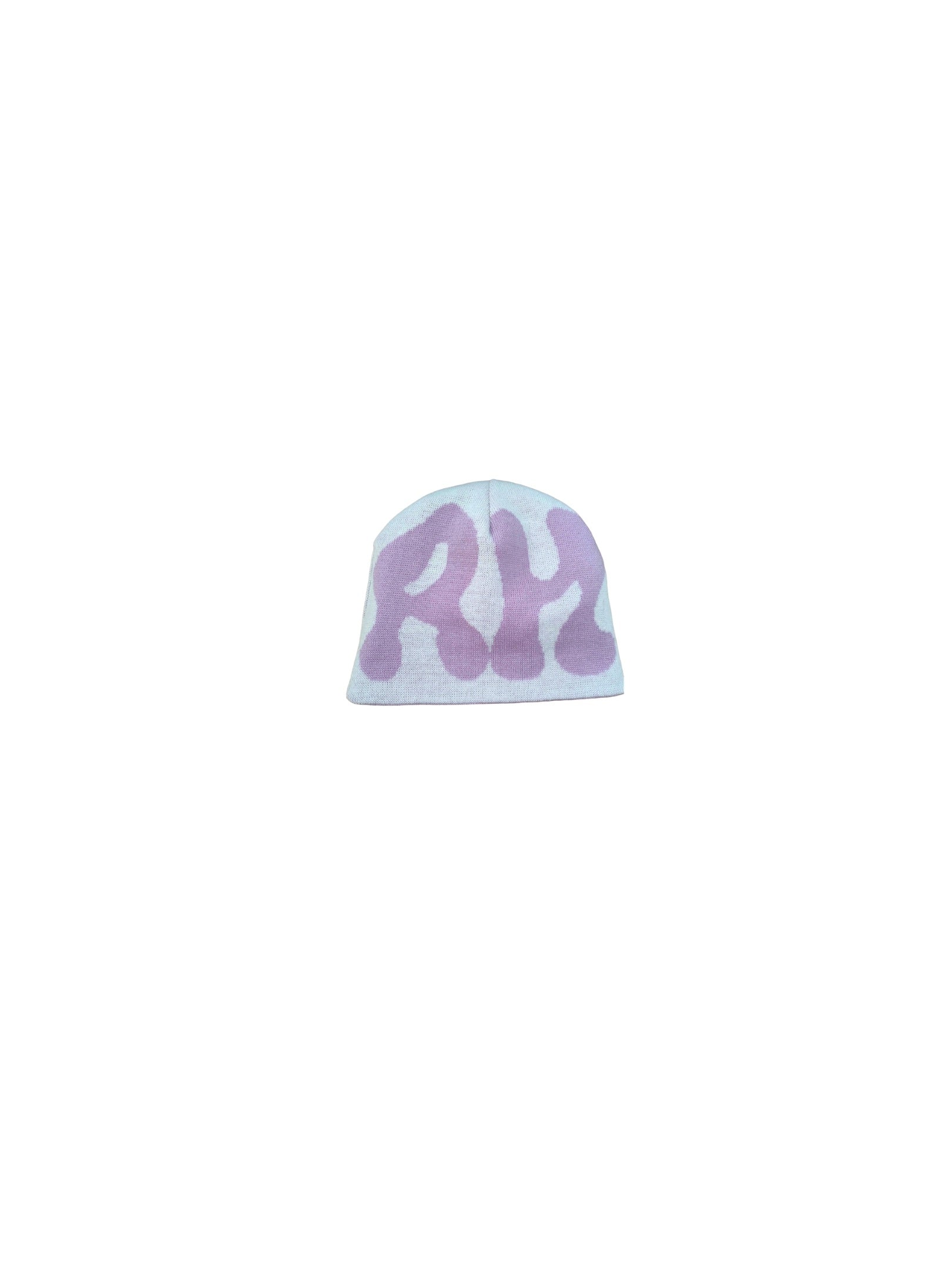 REVERSIBLE BEANIE (PURPLE/WHITE)